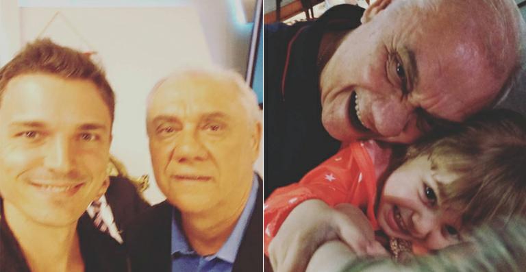 Filho de Marcelo Rezende mostra foto do pai com a neta