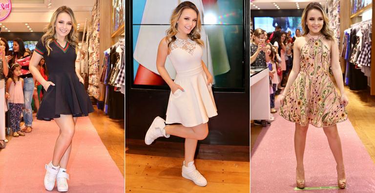 Larissa Manoela lança sua nova coleção de roupas em SP