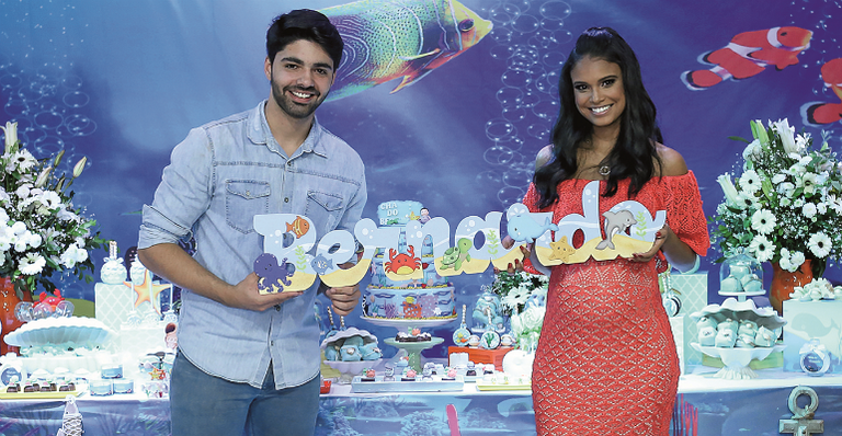 Aline Dias e Rafael Cupello: chá de bebê para o filho