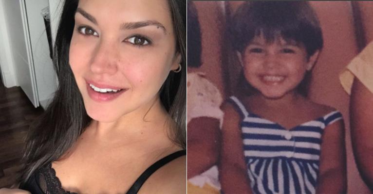 Fofa! Thaís Fersoza publica foto da infância e compara: “Melinda faz o mesmo sorrisinho”