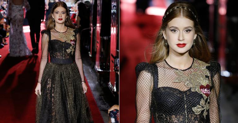 Marina Ruy Barbosa arrasa na passarela em Milão