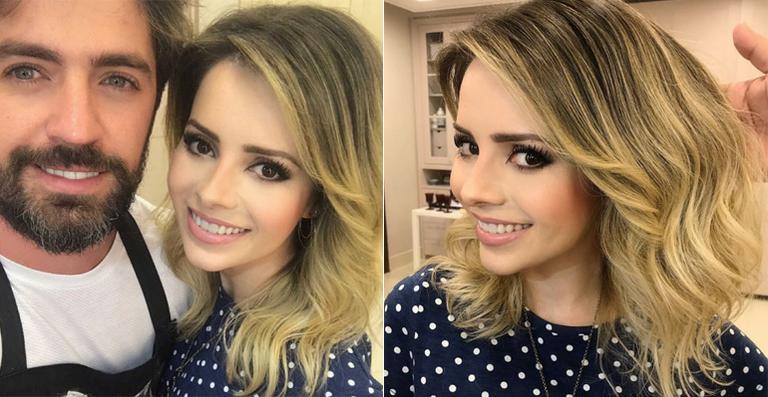 Sandy renova o visual e surge deslumbrante