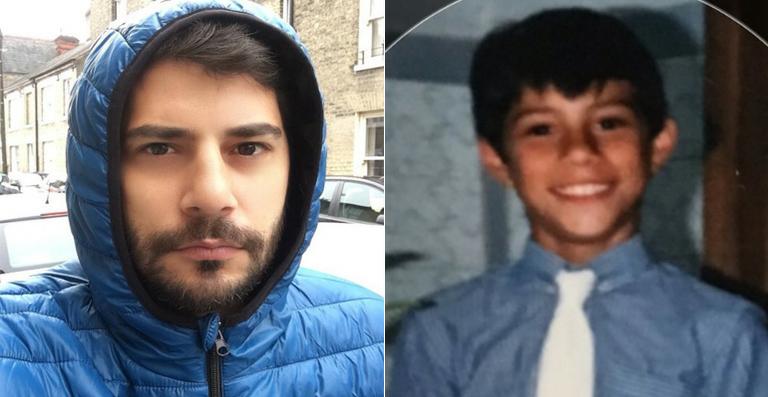 Evaristo Costa mostra foto de quando era criança