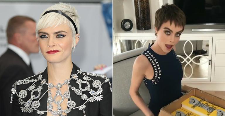Cara Delevingne muda o visual e surge morena