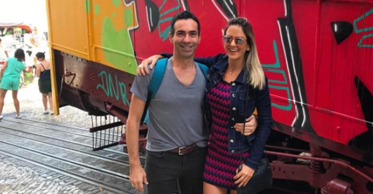 Noivos, César Tralli e Ticiane Pinheiro curtem miniférias em Portugal