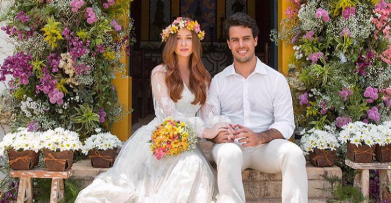 Marina Ruy Barbosa mostra vídeo do casamento religioso