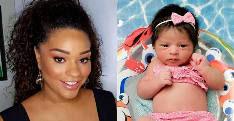 Muito fofa! Juliana Alves mostra o rostinho da filha em ensaio newborn