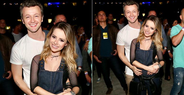 Sandy e Lucas Lima prestigiam o show de John Mayer