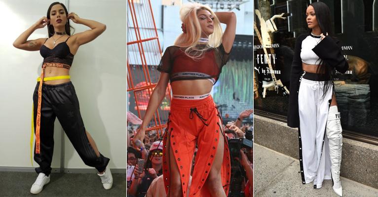 Calça tracker com renda lateral é a queridinha de Anitta e Pabllo Vittar