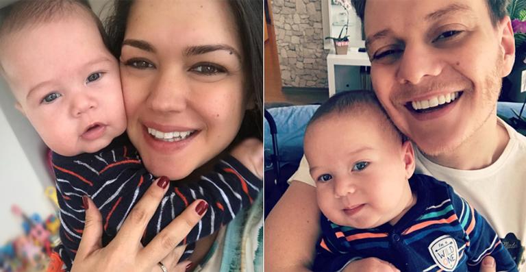 Michel Teló exibe nova foto com o filho caçula, Teodoro