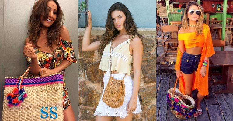 Bolsa de palha invade looks mais formais e é tendência de acessórios no verão 2018