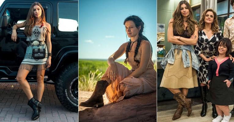 Botas no estilo country dominam os looks de Lívia e Clara em O Outro Lado do Paraíso
