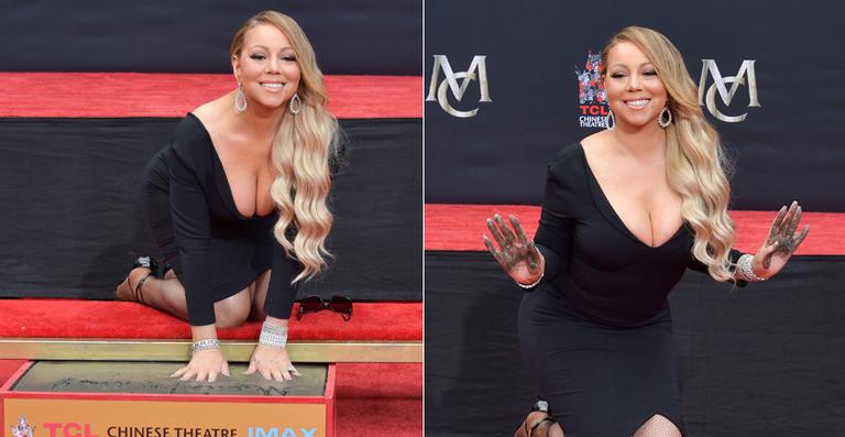 Mariah Carey festeja homenagem em Los Angeles