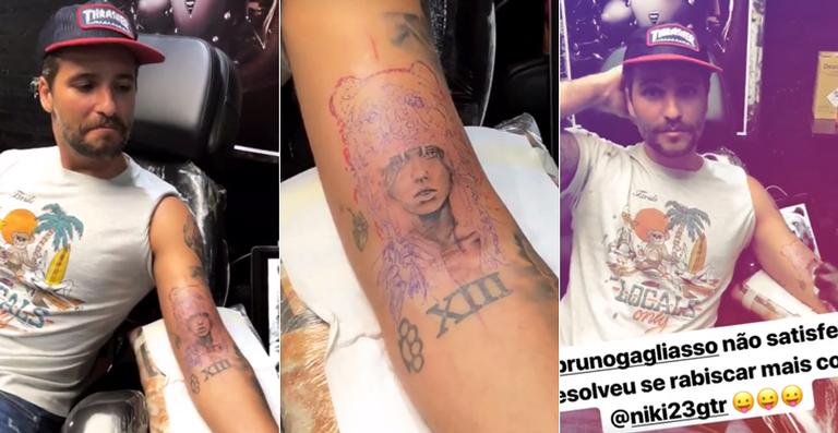Bruno Gagliasso faz nova tatuagem em seu braço