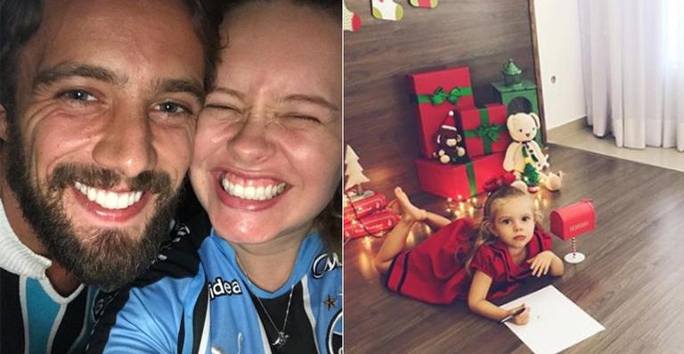 Mariana Bridi mostra os bastidores do ensaio de Natal da filha, Aurora