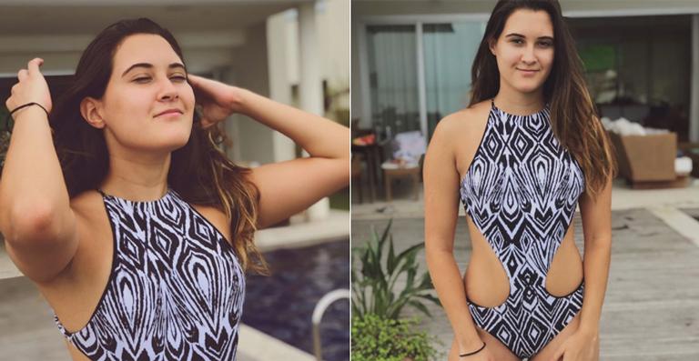 Beatriz Bonemer, filha de William Bonner, exibe sua boa forma