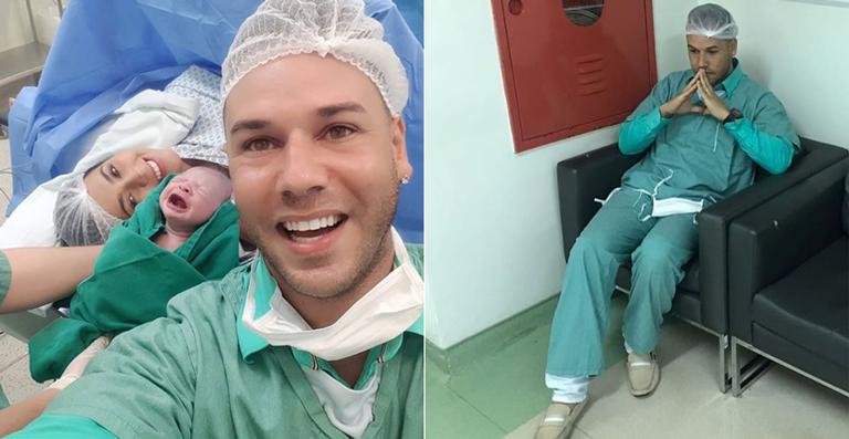 Tiago Barnabé, a Narcisa do Programa Eliana, festeja o nascimento do filho