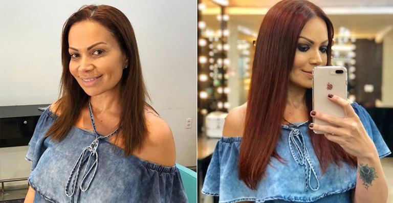 Solange Almeida radicaliza em sua mudança de visual e fica ruiva