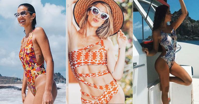 Maiô estampado foi a escolha das famosas em Fernando de Noronha; saiba mais da tendência 2018