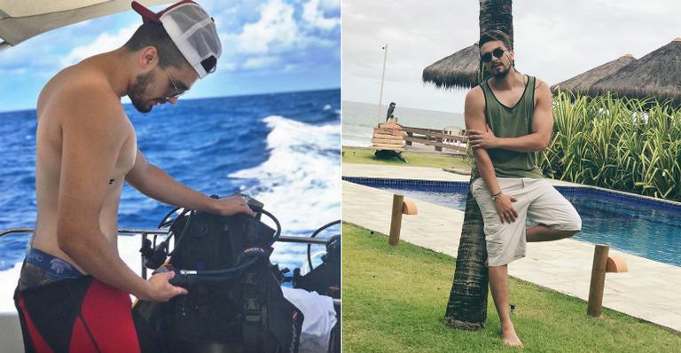 Álbum de férias: Luan Santana curte descanso em Porto de Galinhas