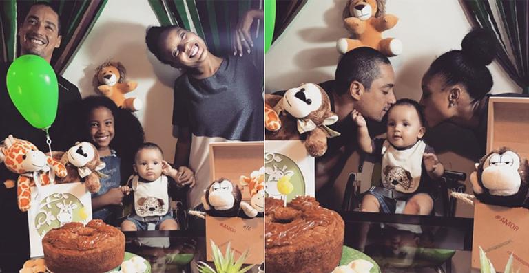 Negra Li festeja os 6 meses do filho caçula, Noah