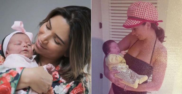 Patrícia Abravanel mostra foto de bebê e corpinho de Iris Abravanel impressiona: “Linda e magra no pós parto”
