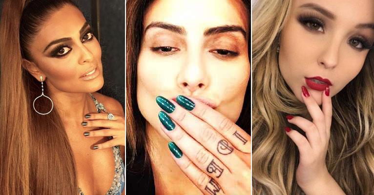 Unhas metalizadas conquistam as famosas e são tendência em 2018