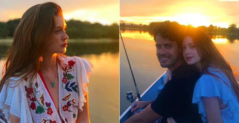 Marina Ruy Barbosa curte pescaria com o marido, Xandinho Negrão