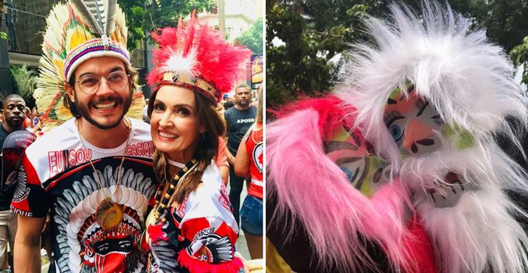 Papangu, Mulher-Gato: veja os principais looks carnavalescos de Fátima Bernardes
