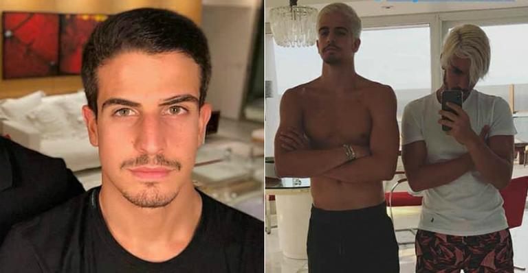 Enzo Celulari surge loiro platinado por vitória da Beija-Flor no carnaval