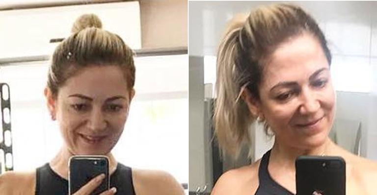 Mãe do sertanejo Lucas Lucco pega no pesado e define o corpão em dez meses: ‘Me sinto melhor’