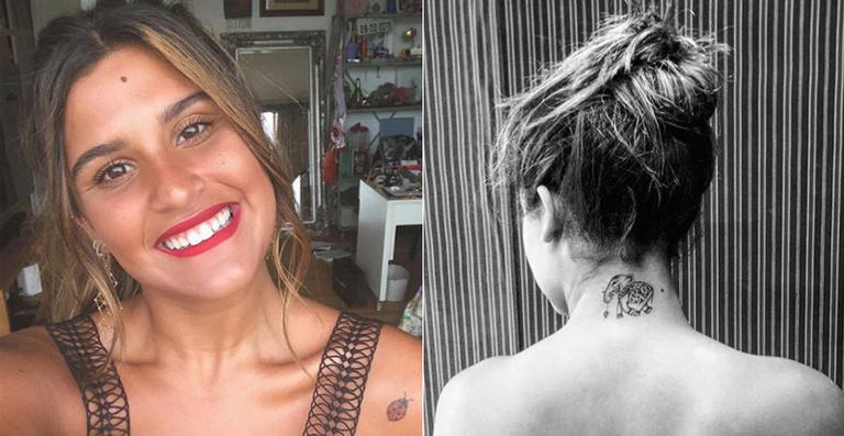 Giulia Costa mostra as suas novas tatuagens