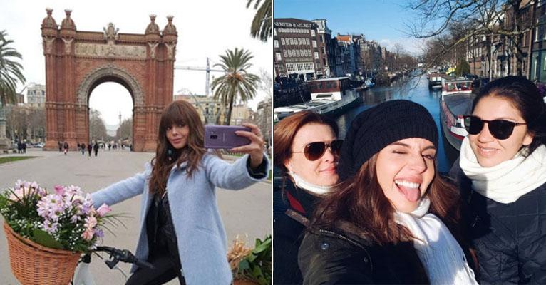Solteira, Giovanna Lancellotti curte viagem pela Europa e se assusta com o frio