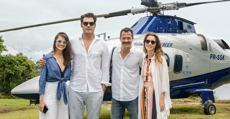 Elenco de Orgulho e Paixão aterrissa na Ilha em grande estilo