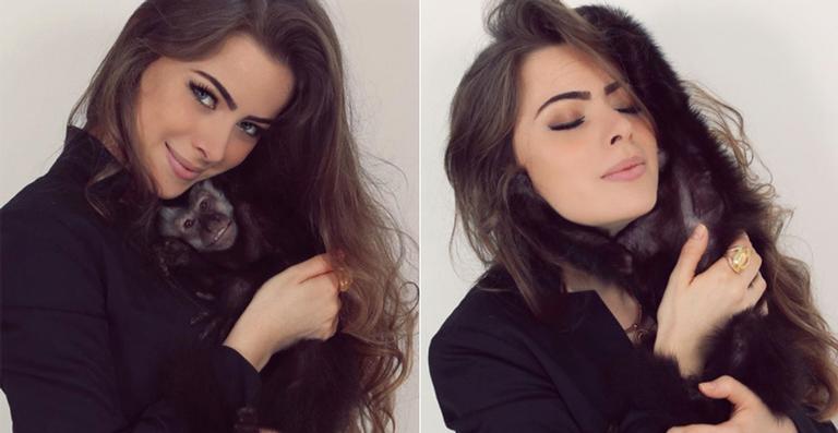 Ex de Latino, Rayanne Morais faz homenagem para o macaco Twelves