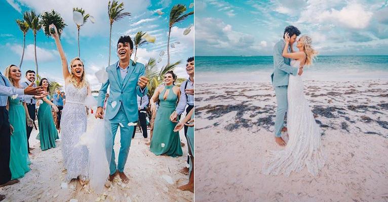 Júlio Cocielo e Tatá Estanieck se casam em Punta Cana