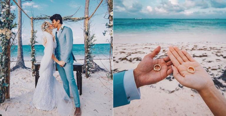 Júlio Cocielo mostra detalhes das alianças de casamento