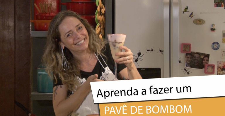 Carole Crema ensina uma deliciosa receita de pavê de bombom