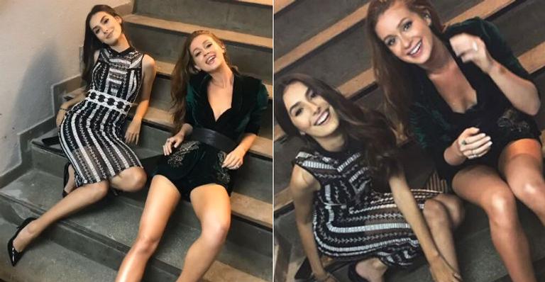 Marina Ruy Barbosa e Marina Moschen divertem fãs com clique nada glamoroso