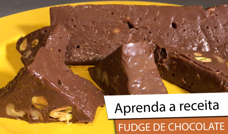Aprenda a receita de um delicioso fudge de chocolate com pistache e nozes