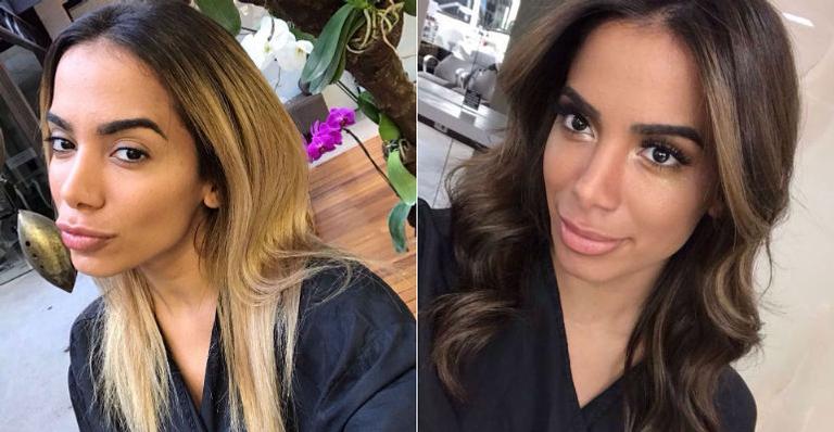 Anitta muda o visual e volta a ser morena