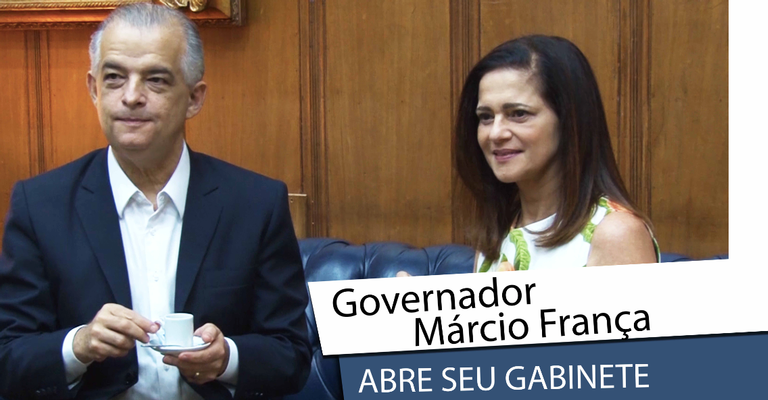 Governador Marcio França mostra seu gabinete e apresenta a Primeira Dama