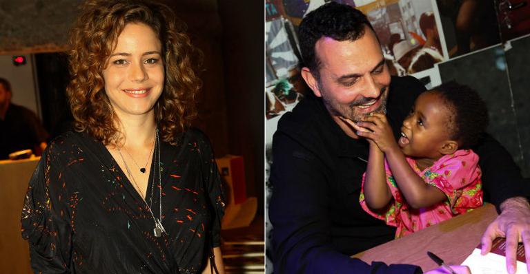 Filha de Leandra Leal rouba a cena em noite de autógrafos do pai
