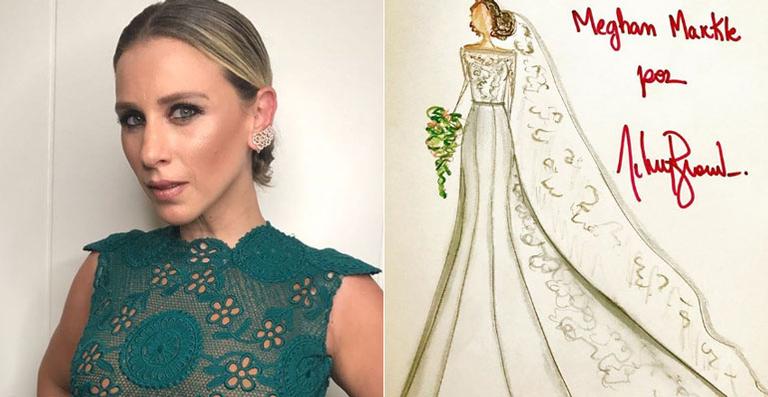 Lethicia Bronstein faz croqui de vestido de noiva para Meghan Markle