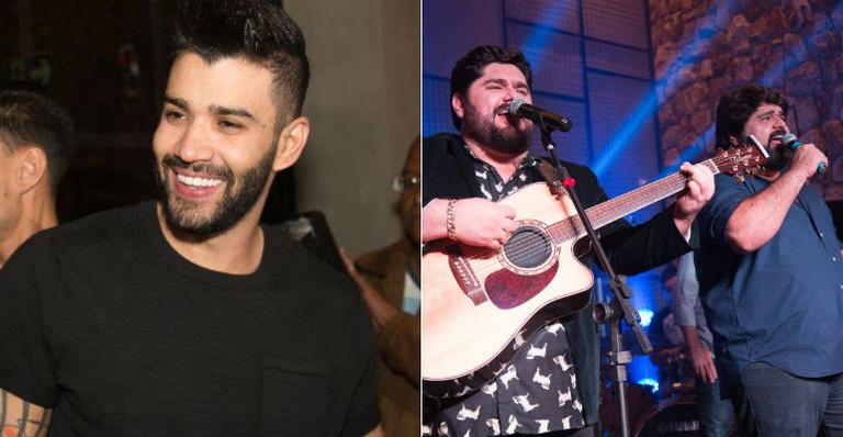 Gusttavo Lima e a dupla César Menotti e Fabiano reúnem amigos em noite sertaneja