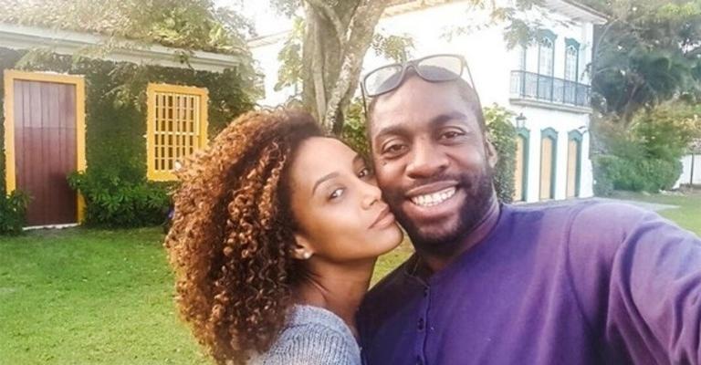Tais Araújo celebra momento romântico com o marido, Lázaro Ramos