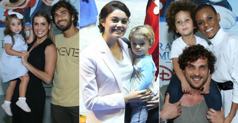 Famosos levam os filhos para conferir o espetáculo ‘Disney On Ice’
