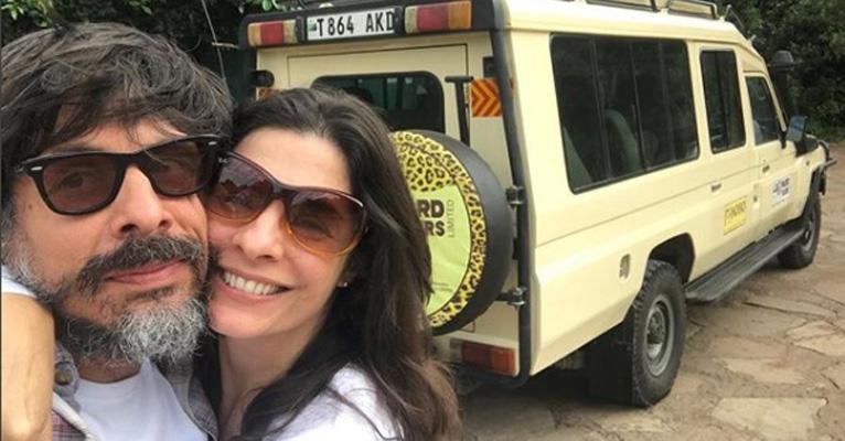 Longe das novelas, Helena Ranaldi viaja para a Tanzânia com o namorado, Daniel Alvim