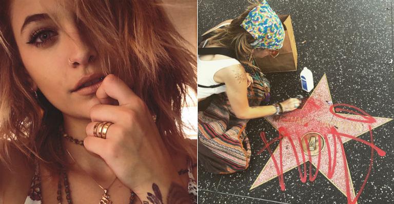 Paris Jackson limpa estrela de Michael Jackson na calçada da fama