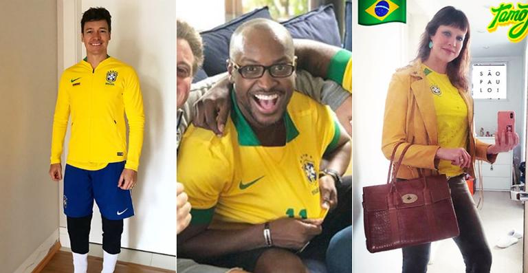 Os looks dos famosos na torcida pelo Brasil na estreia na Copa do Mundo